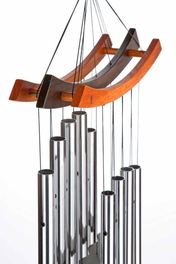 Silver Healing Wind Chime Up Close