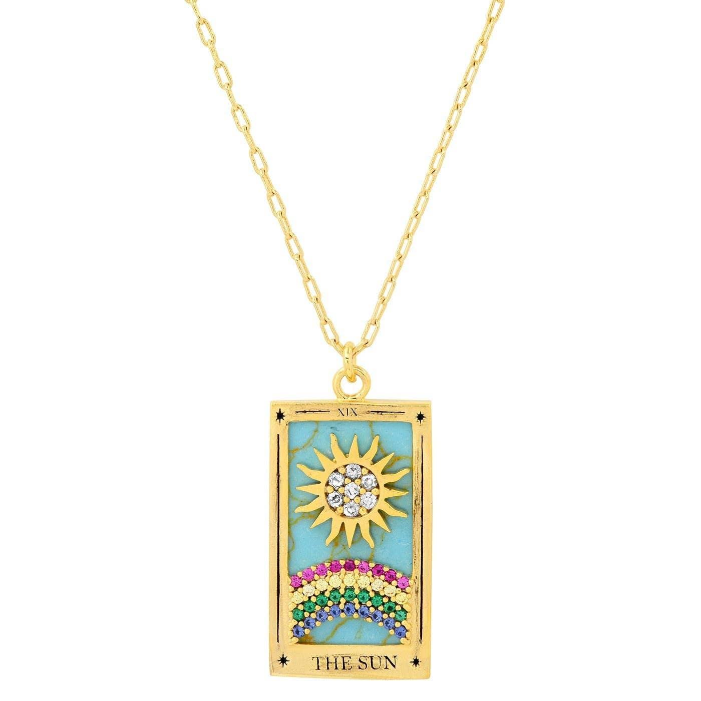 The Sun Tarot Card Necklace 3