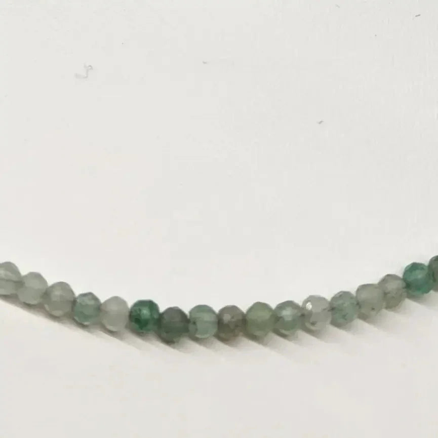 Green Aventurine Faceted Bead Necklace Detail