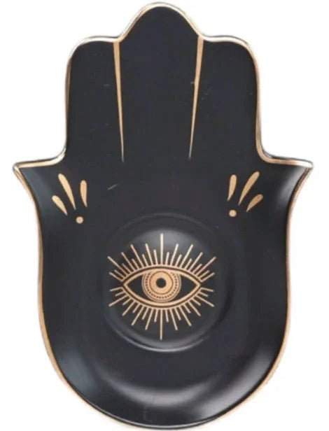 black hamsa Dish