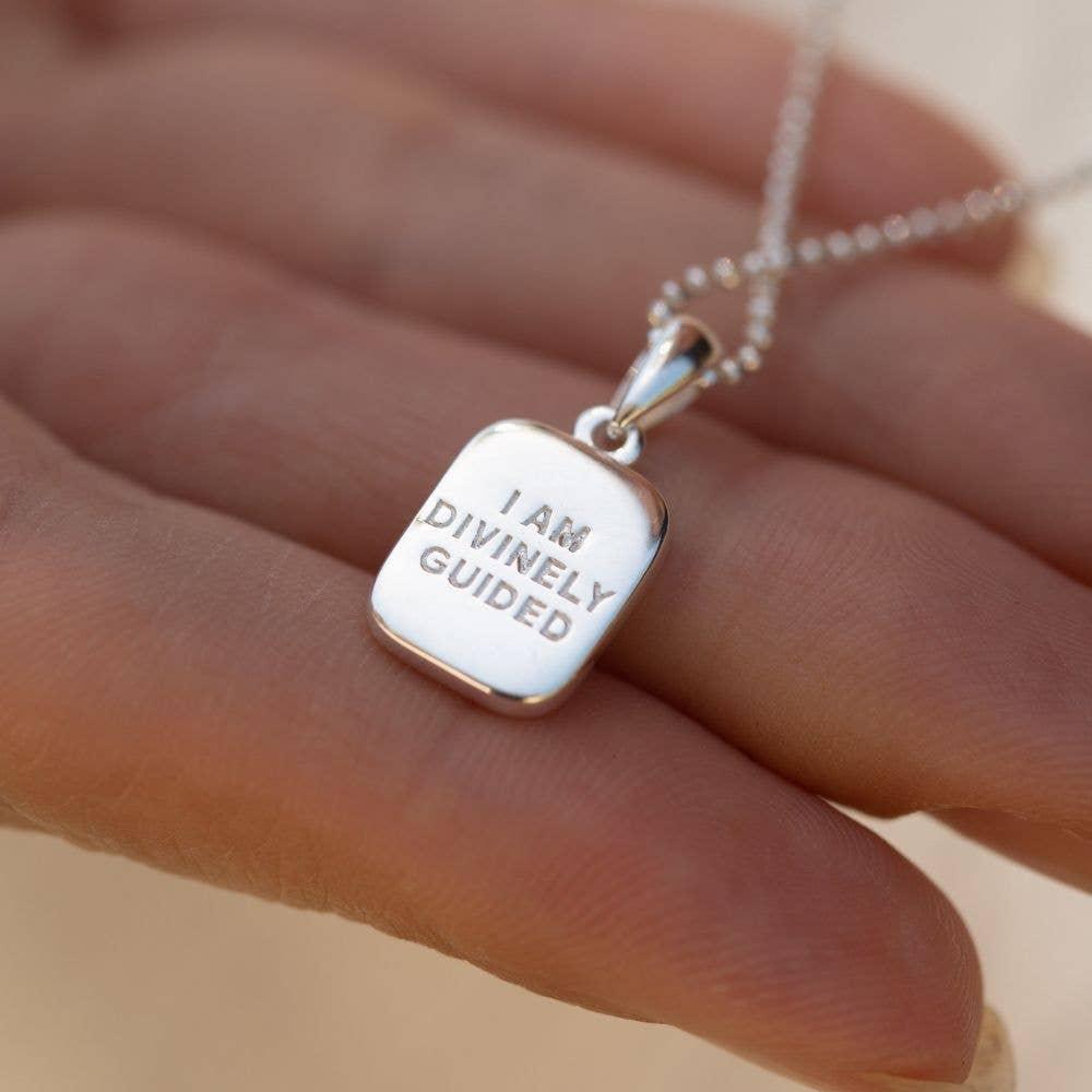 Lucky Number 11:11, I am Divinely Guided Necklace on hand back
