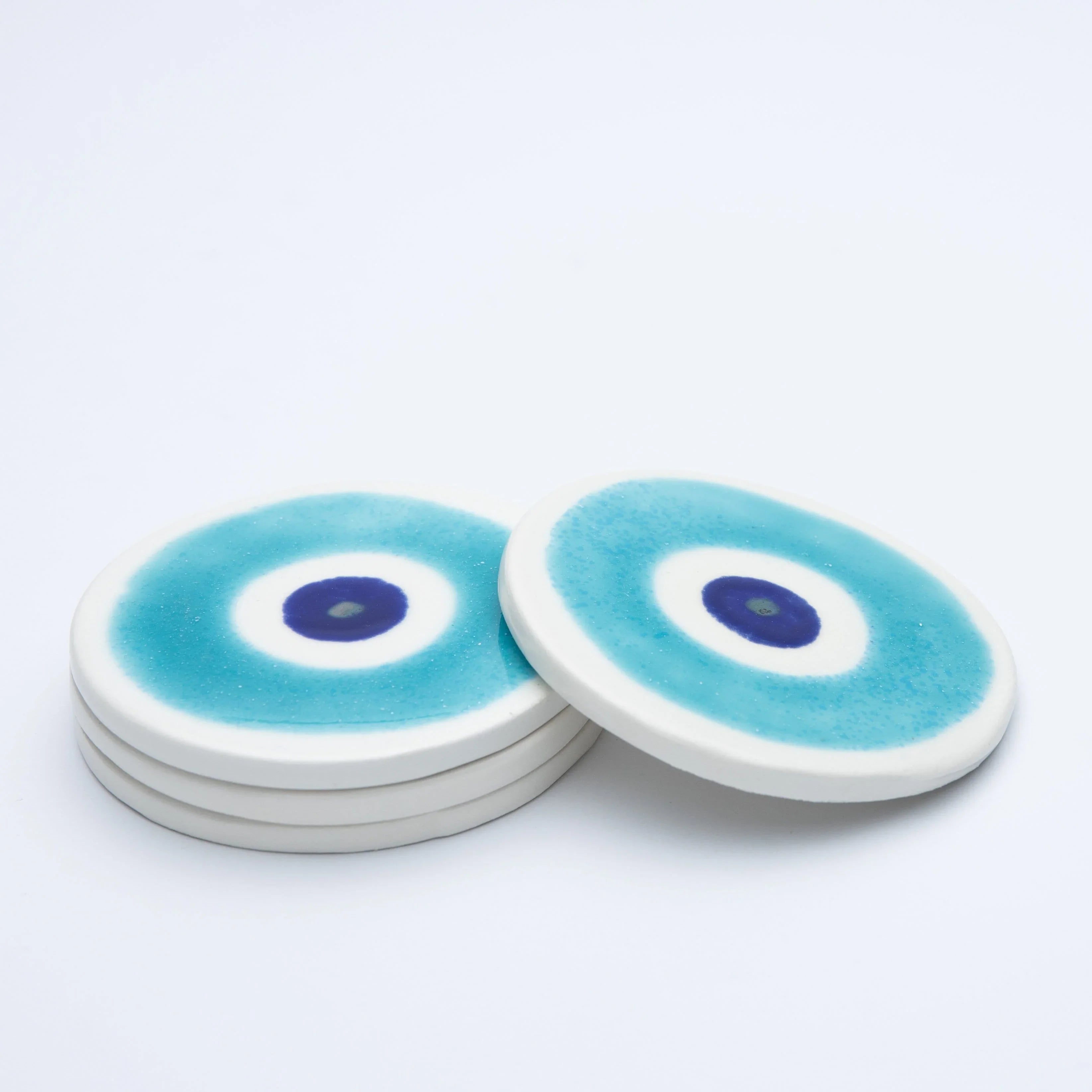 Evil Eye Ceramic Coaster 1-4