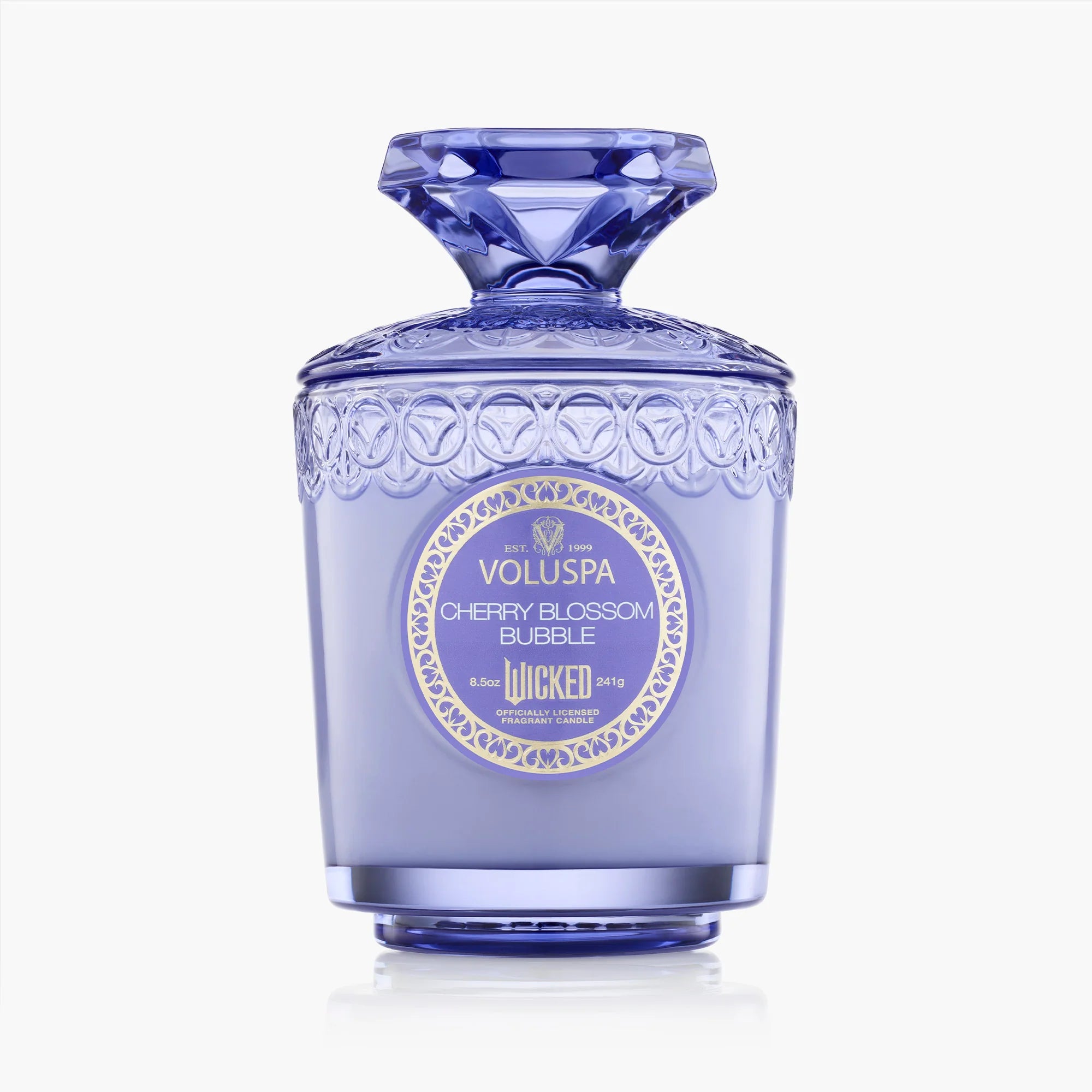 Wicked's Glinda Cherry Blossom Bubble Boxed Candle Detailed