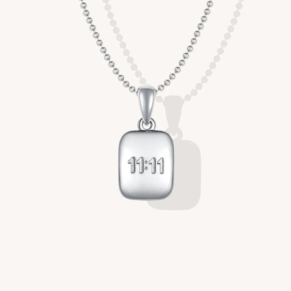 Lucky Number 11:11, I am Divinely Guided Necklace Sterling