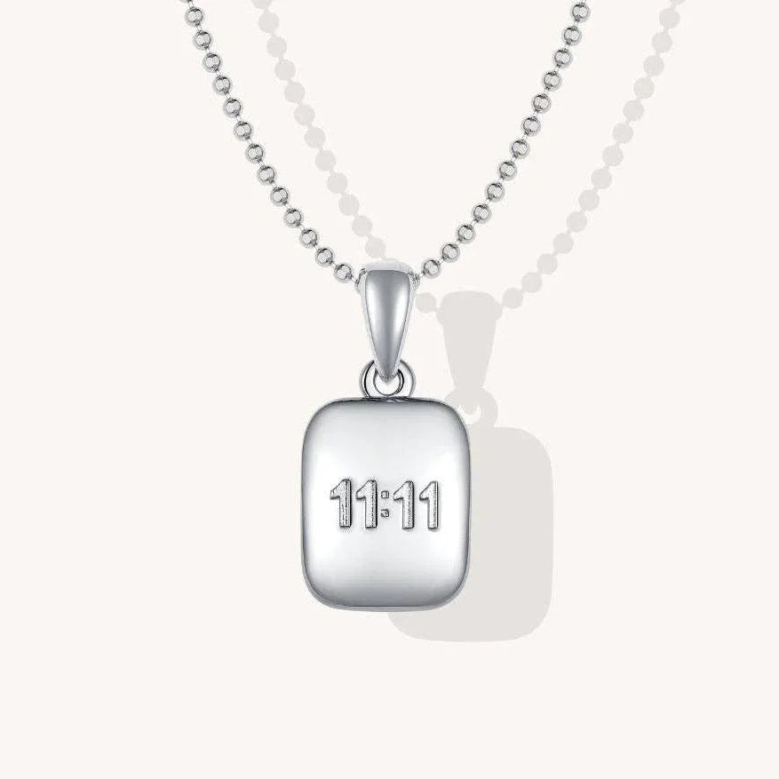 Lucky Number 11:11, I am Divinely Guided Necklace Sterling