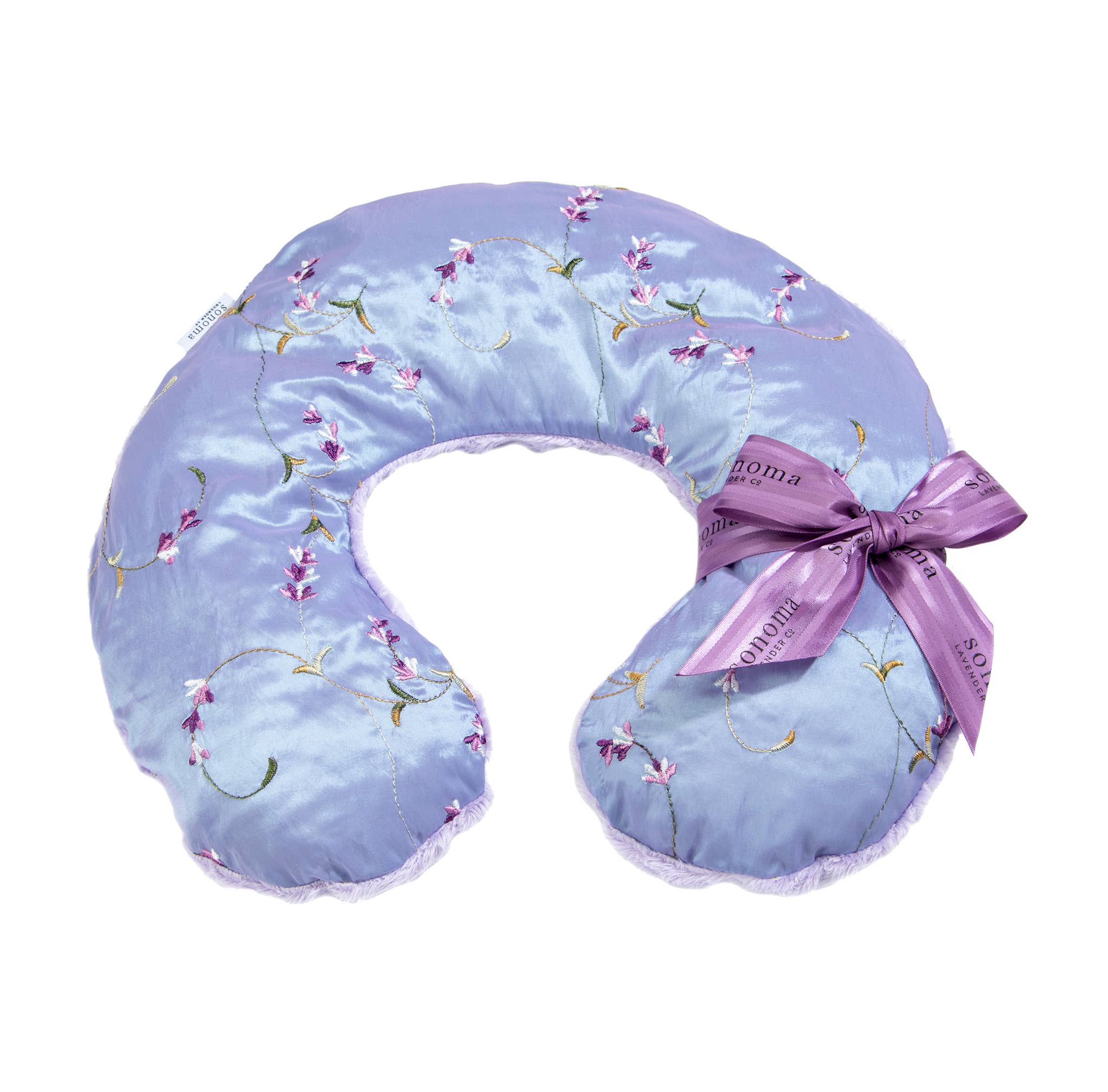 Embroidered Lavender Neck Pillow