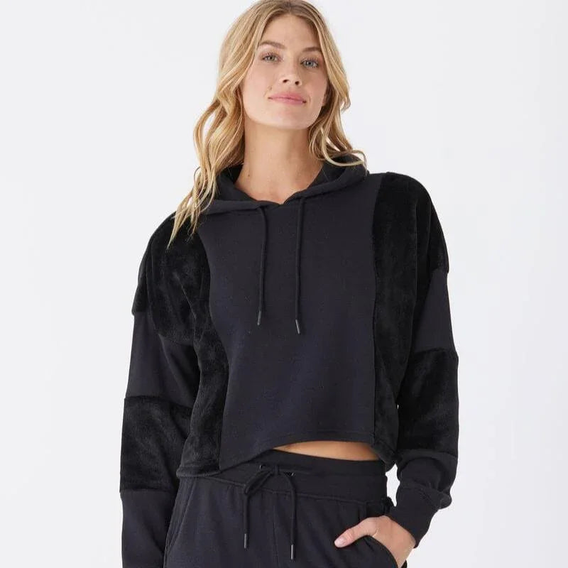 Black Clarabelle Fleece Sherpa Pullover