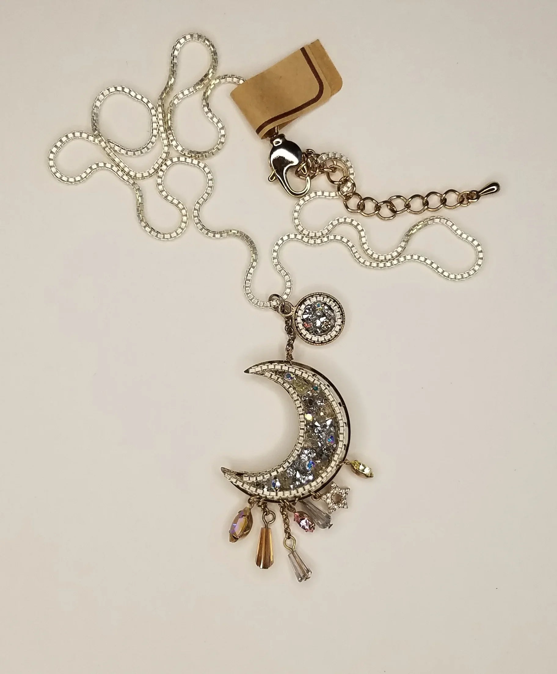 Moon Shape Handmade Necklace with Chain