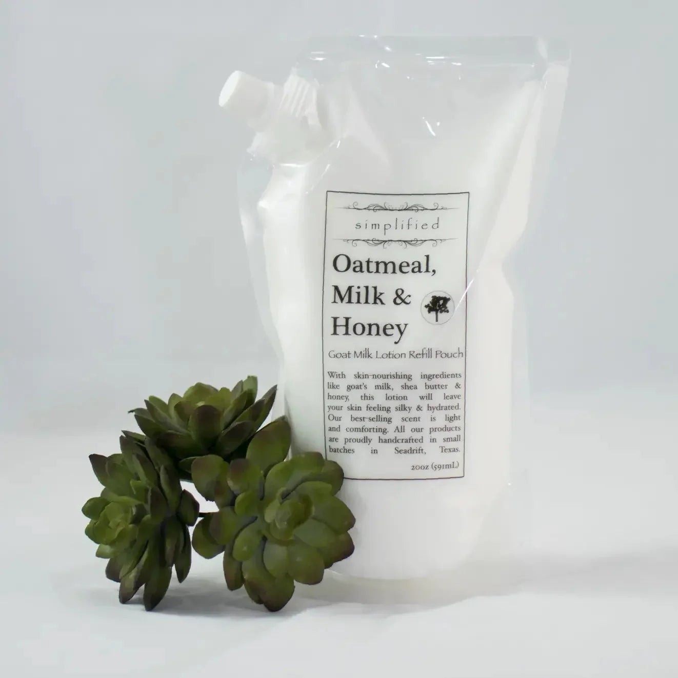 Oatmeal, Milk & Honey Simplified Soap 20oz Goat Milk Lotion Refill