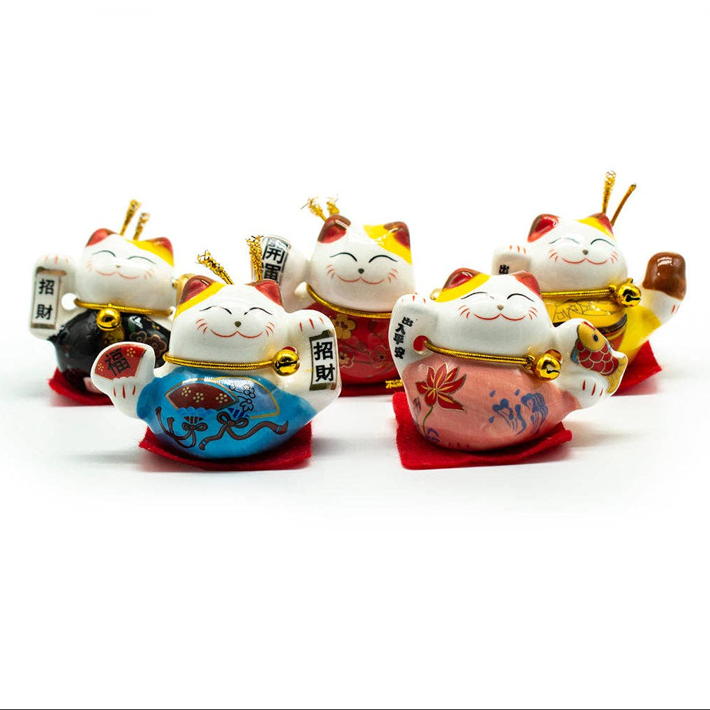 Mini Ceramic Lucky Cats