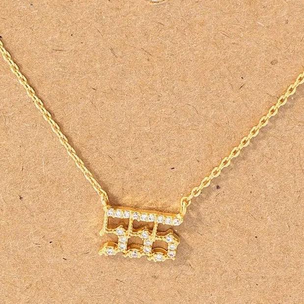 555 Intention Angel Number Necklace