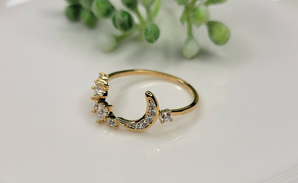 Moon and Stars Ring Adjustable