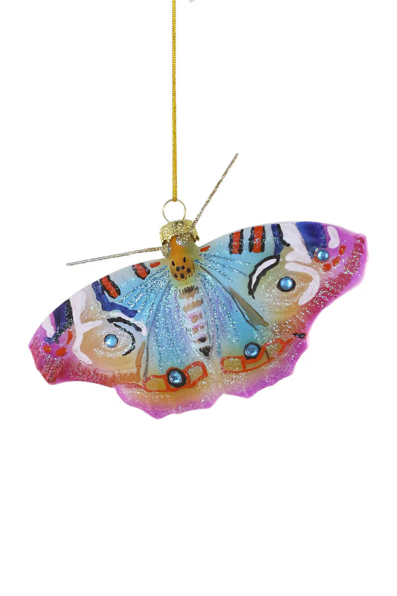Gossamer Moth Glass Ornament