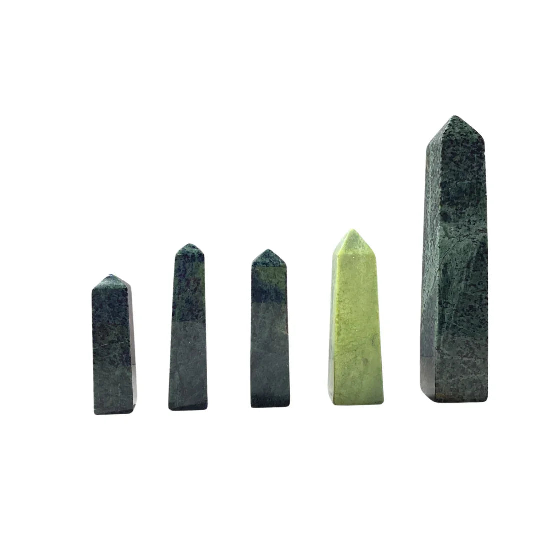Jade Polished Obelisk Tower Grouping