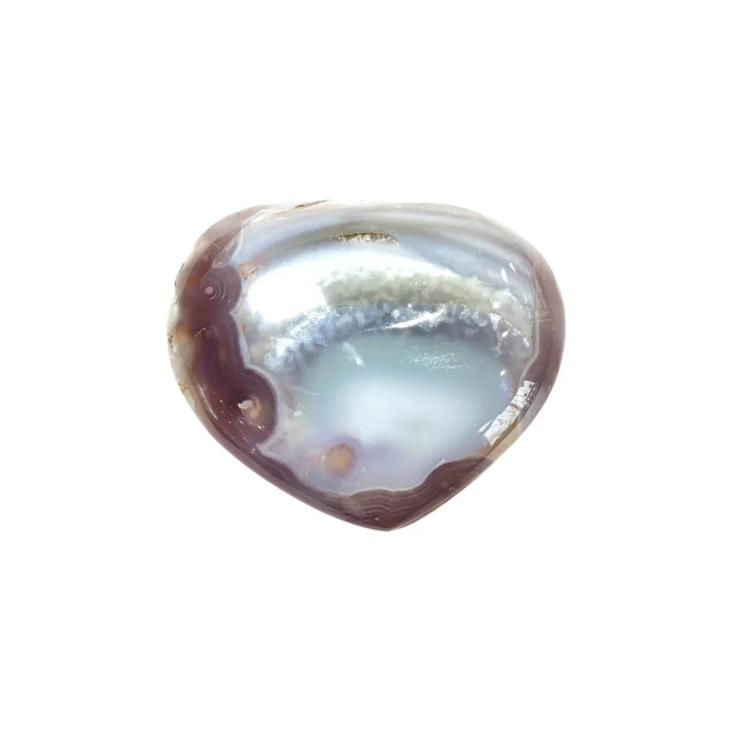 flower agate heart