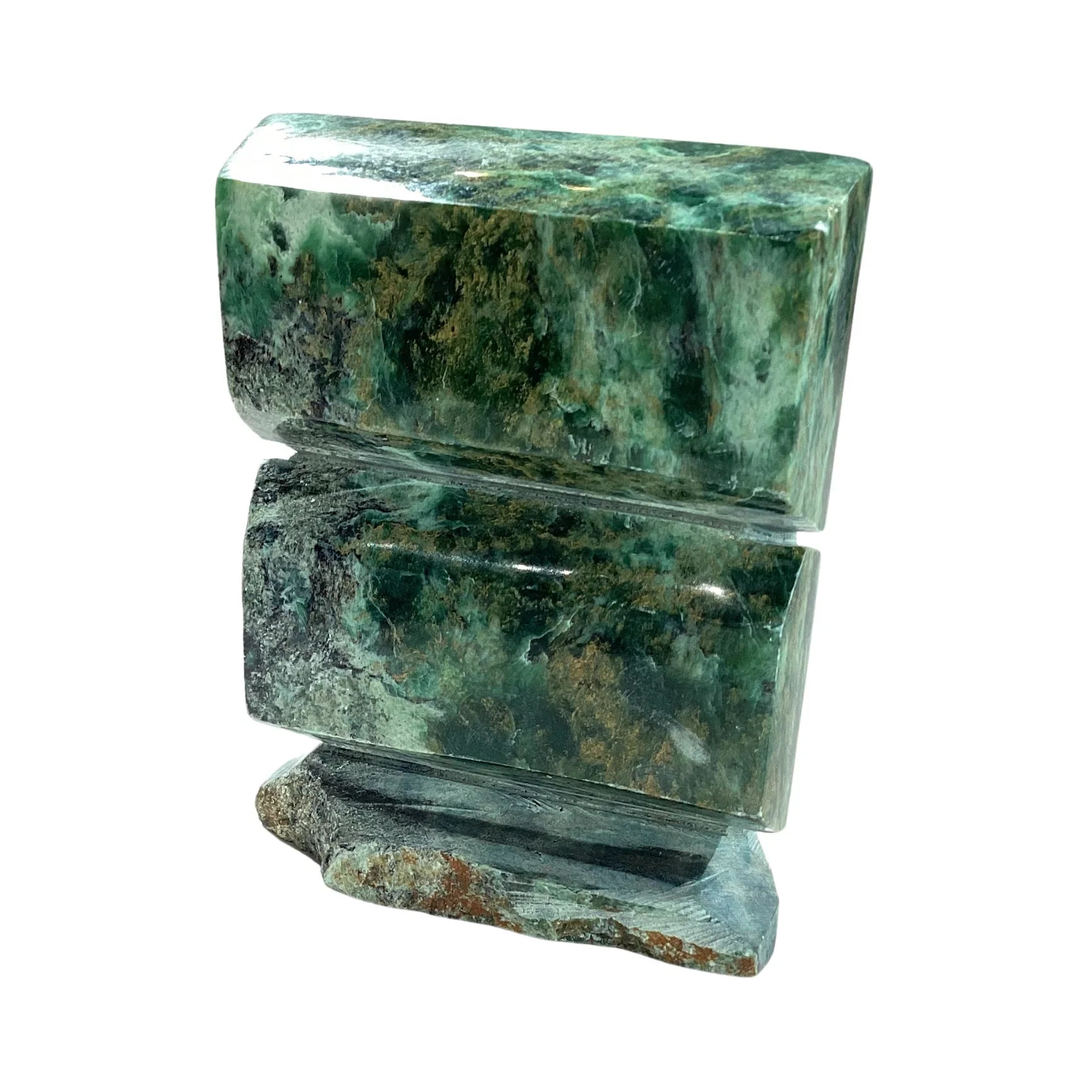 Emerald in Fuchsite Rock Matrix Specimen Polished