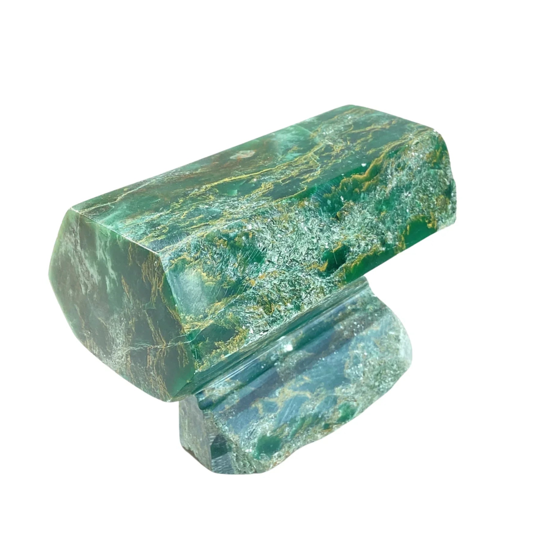 Emerald in Fuchsite Rock Matrix Specimen Polished