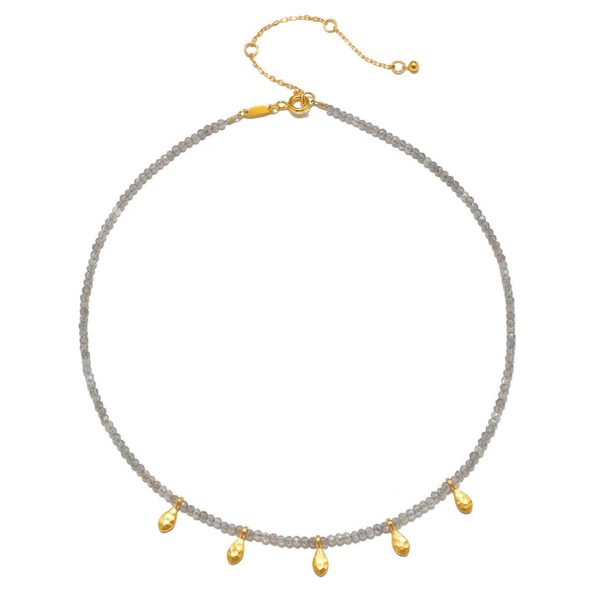 Labradorite Inspired Beginnings Beaded Necklace with Clasp