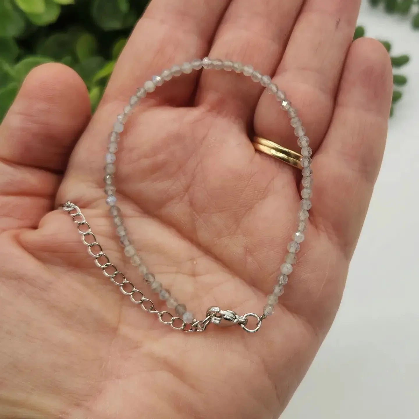 Labradorite 3mm Faceted Clasp Bracelet - Body Mind & Soul Houston