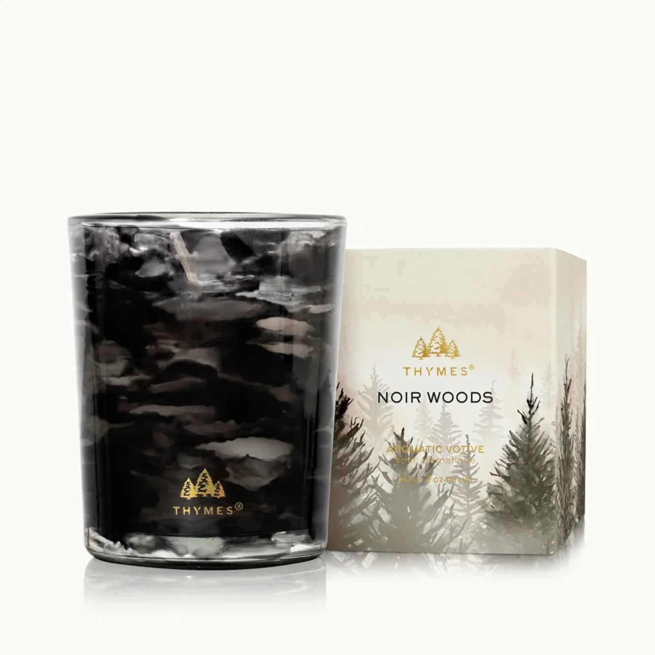 Thymes Noir Woods Votive Candle
