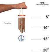 Woodstock Chimes wind chime with measurement scale