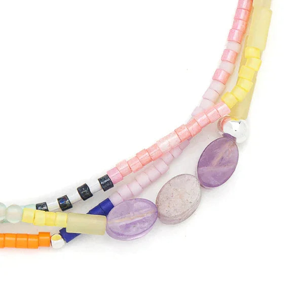 Amethyst & Silver "Protection" Bracelet Up Close