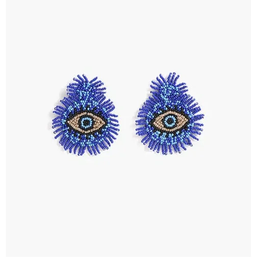 Smokey Eye Evil Eye Beaded Earring - Body Mind & Soul Houston