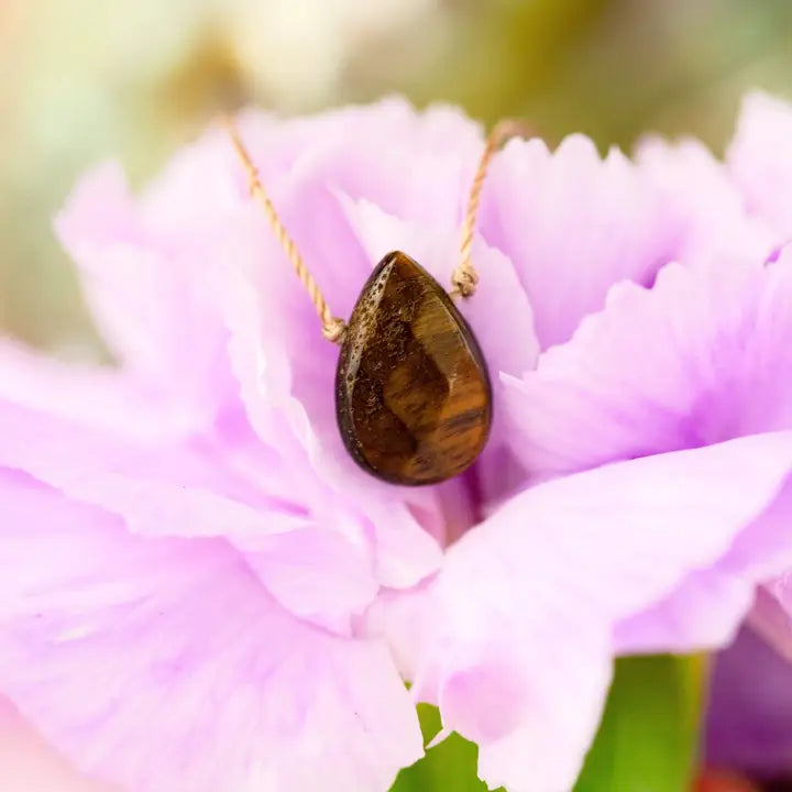 Tiger Eye Soul-Full of Light Necklace For Empowerment Up Close