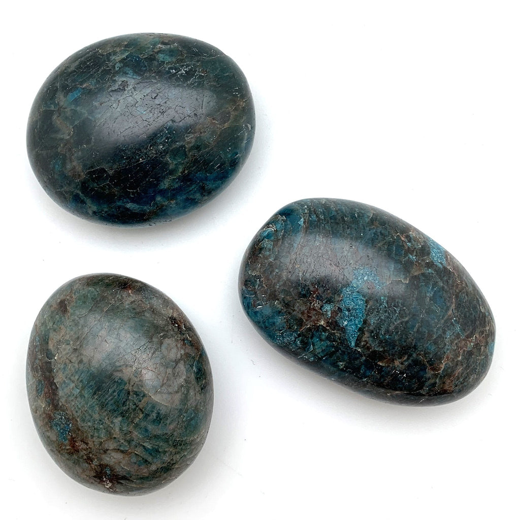 Apatite Palm Stones for new ideas, willpower, authenticity small