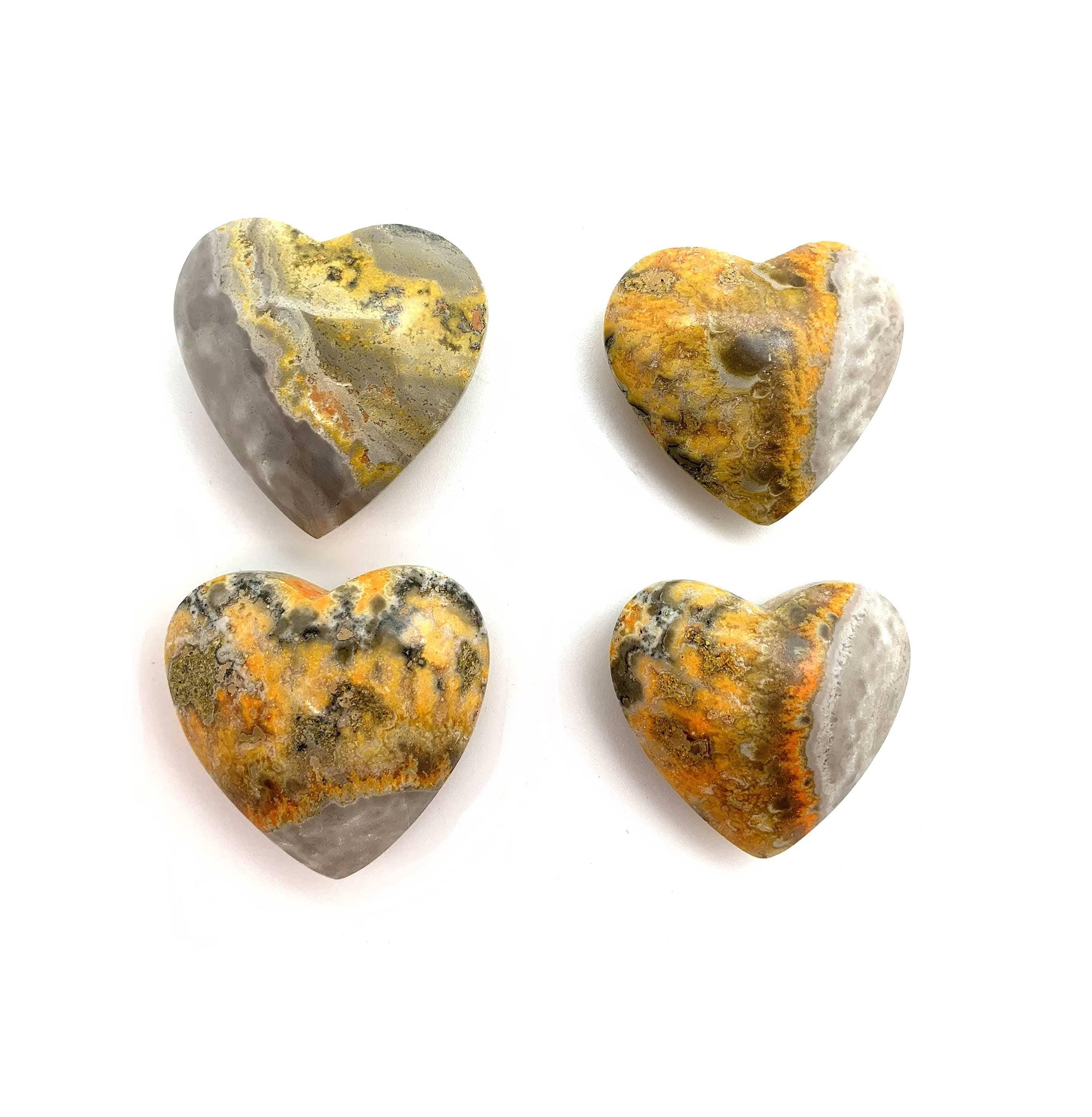 Polished Bumble Bee Jasper Heart
