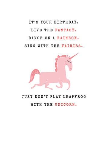 Pals Unicorn Birthday Card