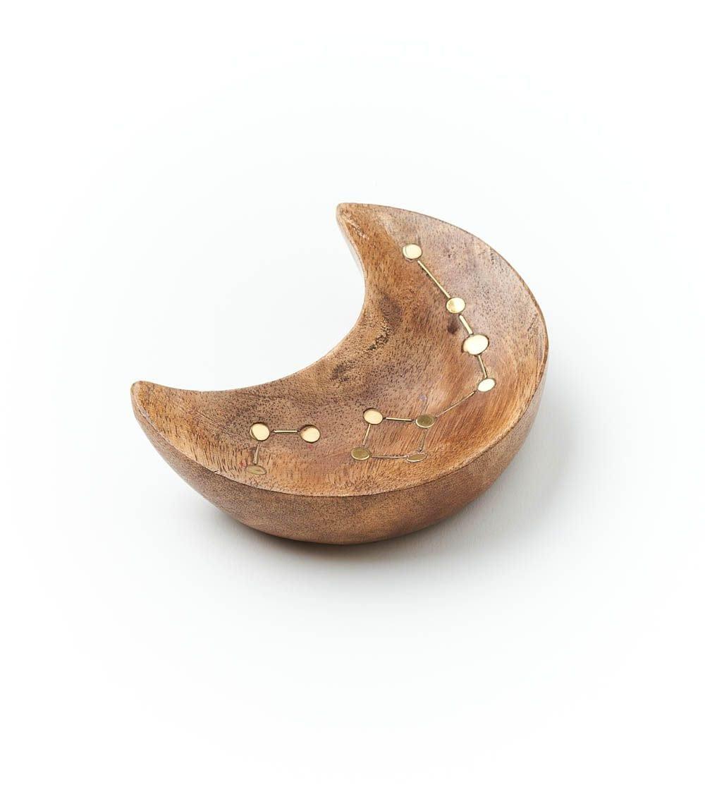 Crescent Moon Mango Wood Catch All Dish