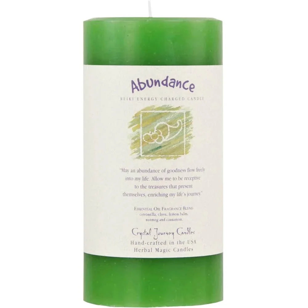 Abundance' Intention Candles 3"x6" Pillar