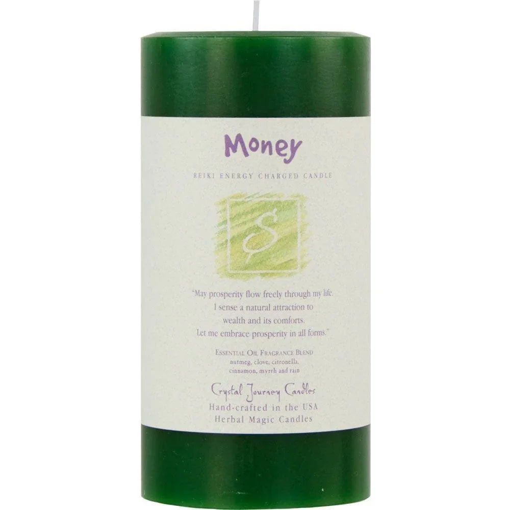 Money' Intention Candles 3"x6" Pillar
