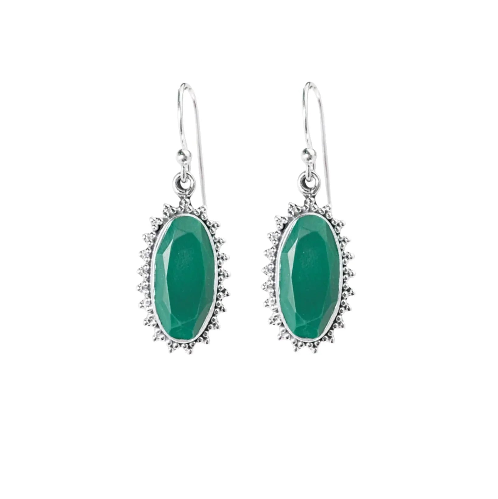 Aventurine Lucky Oval Earrings