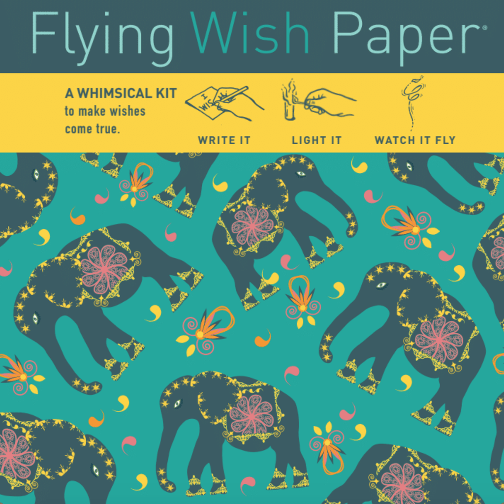 Mini Flying Wish Paper in Elephant Luck
