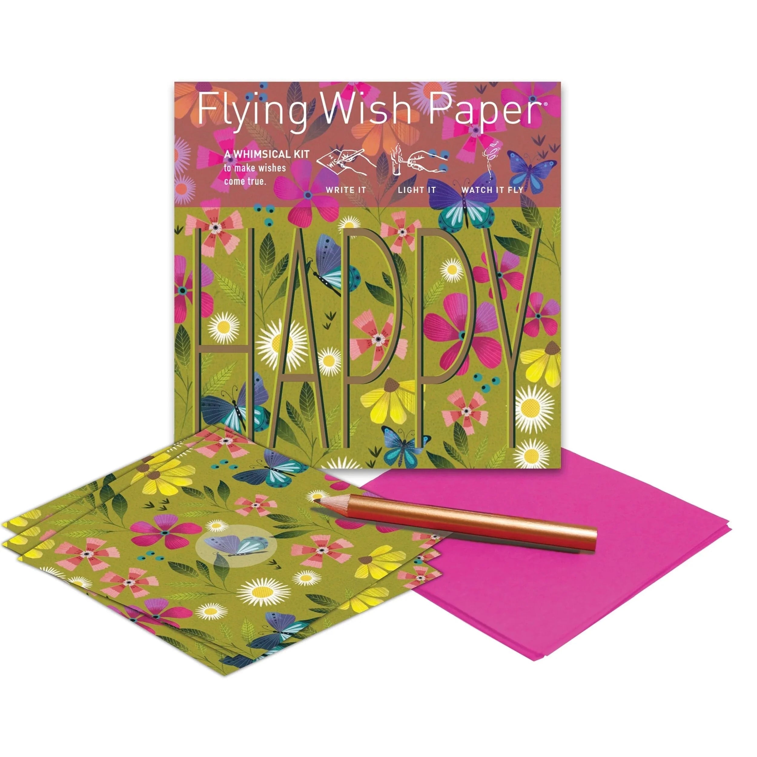 Mini Flying Wish Paper in 'Happy'