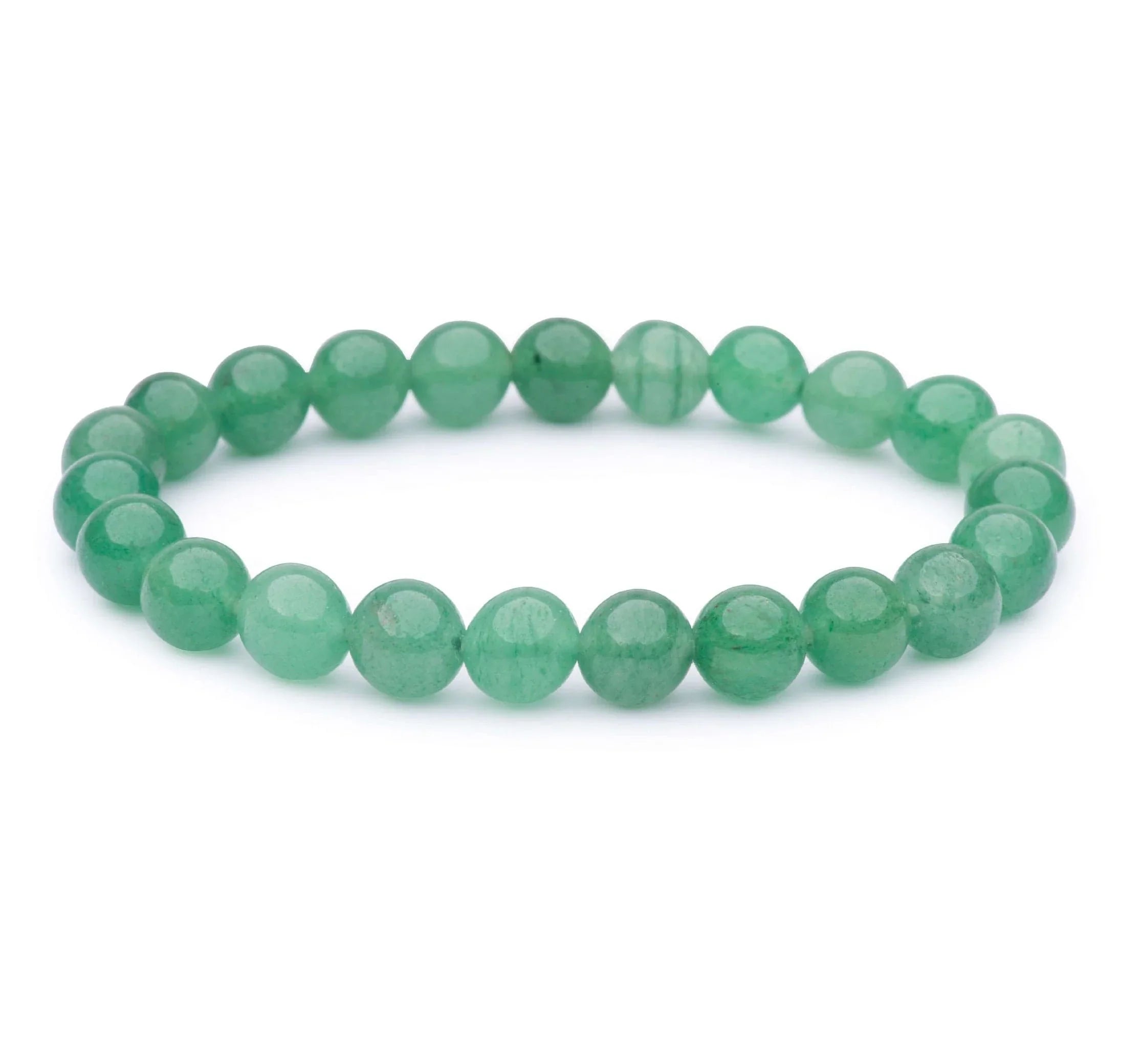 Aventurine Smooth Bead Stretch Bracelet full view