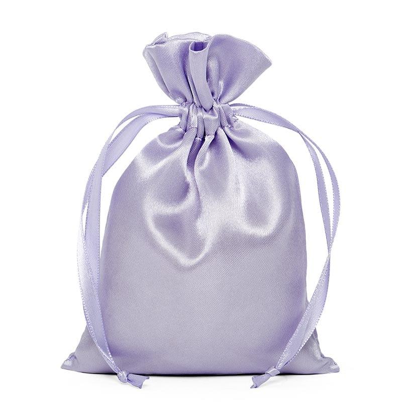 Lavender Satin Drawstring Pouch