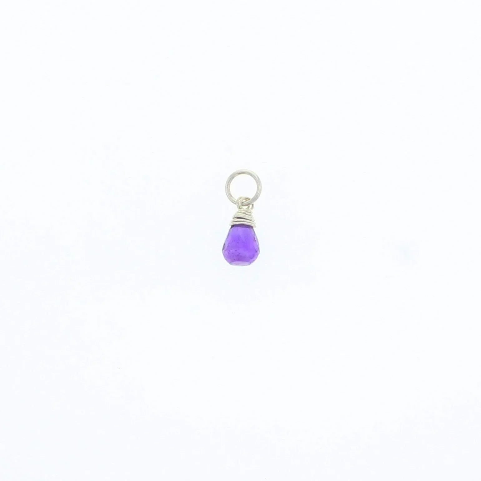 Amethyst Sterling Silver Mini Charm