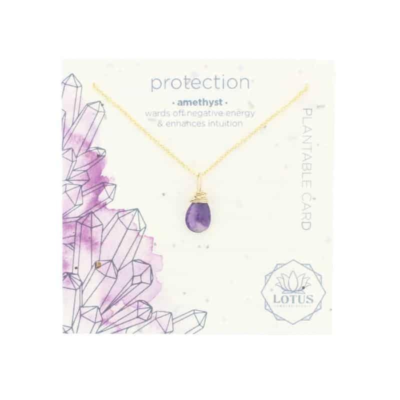 Gemstone Drop Necklaces Amethyst