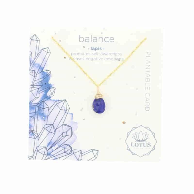 Gemstone Drop Necklaces Lapis