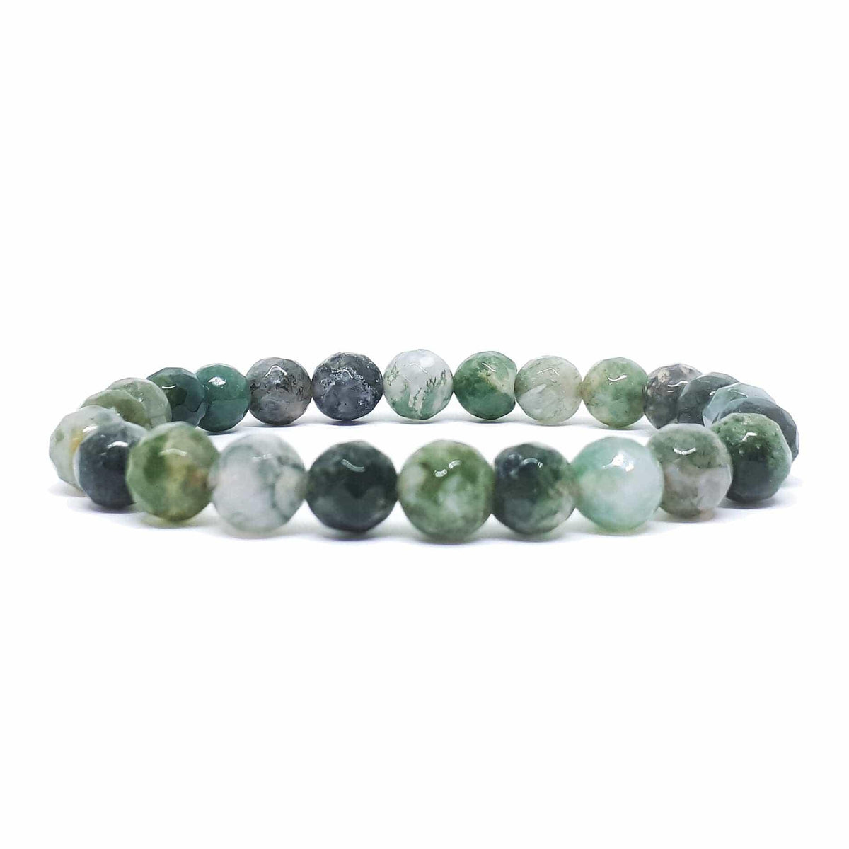 Moss Agate Faceted Bracelet for New Beginnings