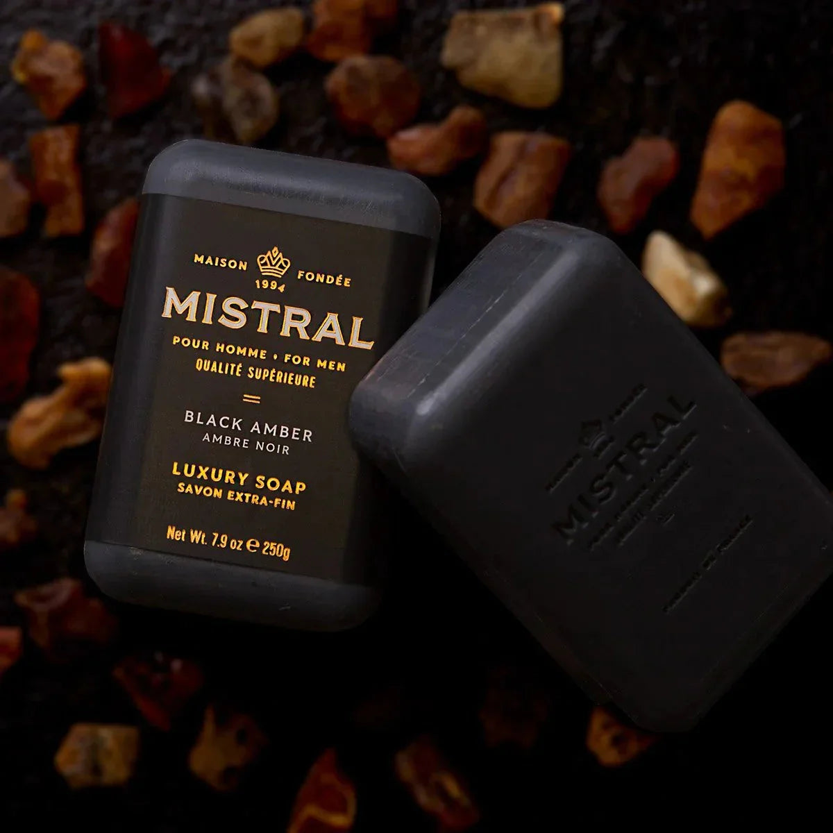 Black Amber Mistral Pour Homme Bar Soap