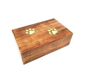Dog Paw Large Wood Box