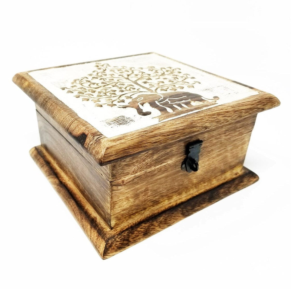 Elephant Tree Wooden Box