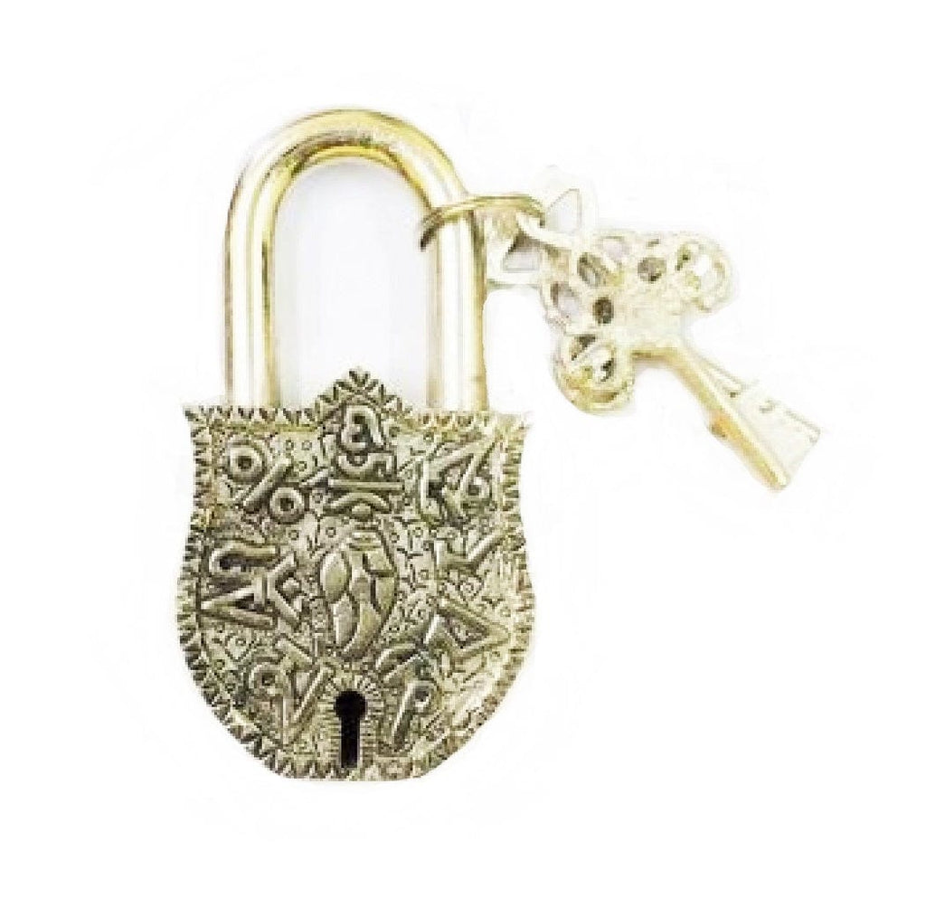 Om Mani Silver Tibetan Antique Lock