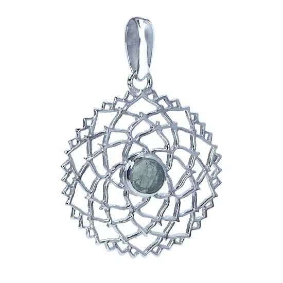 Moldavite Flower Of Life Pendant