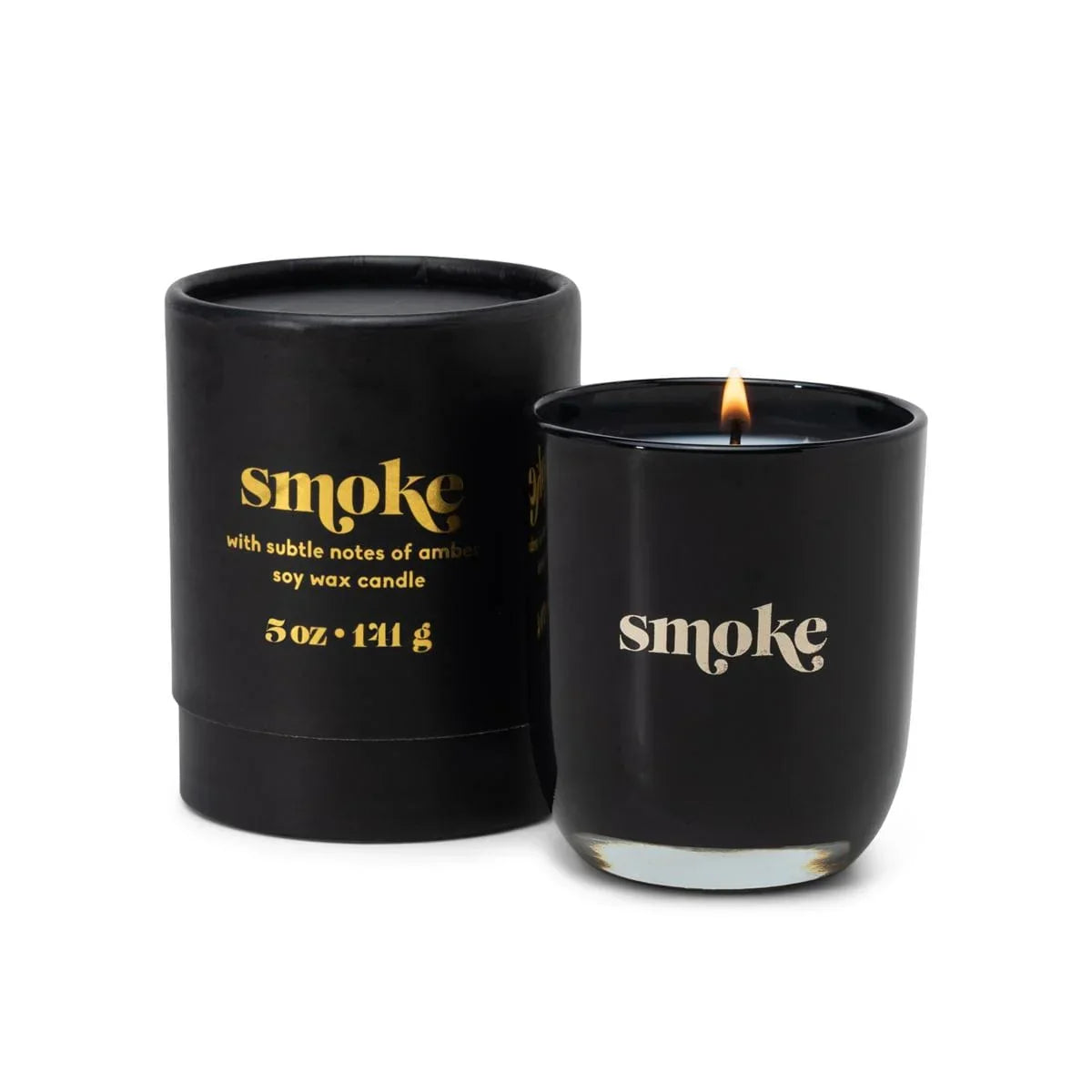 Petite Glass Candle in Smoke