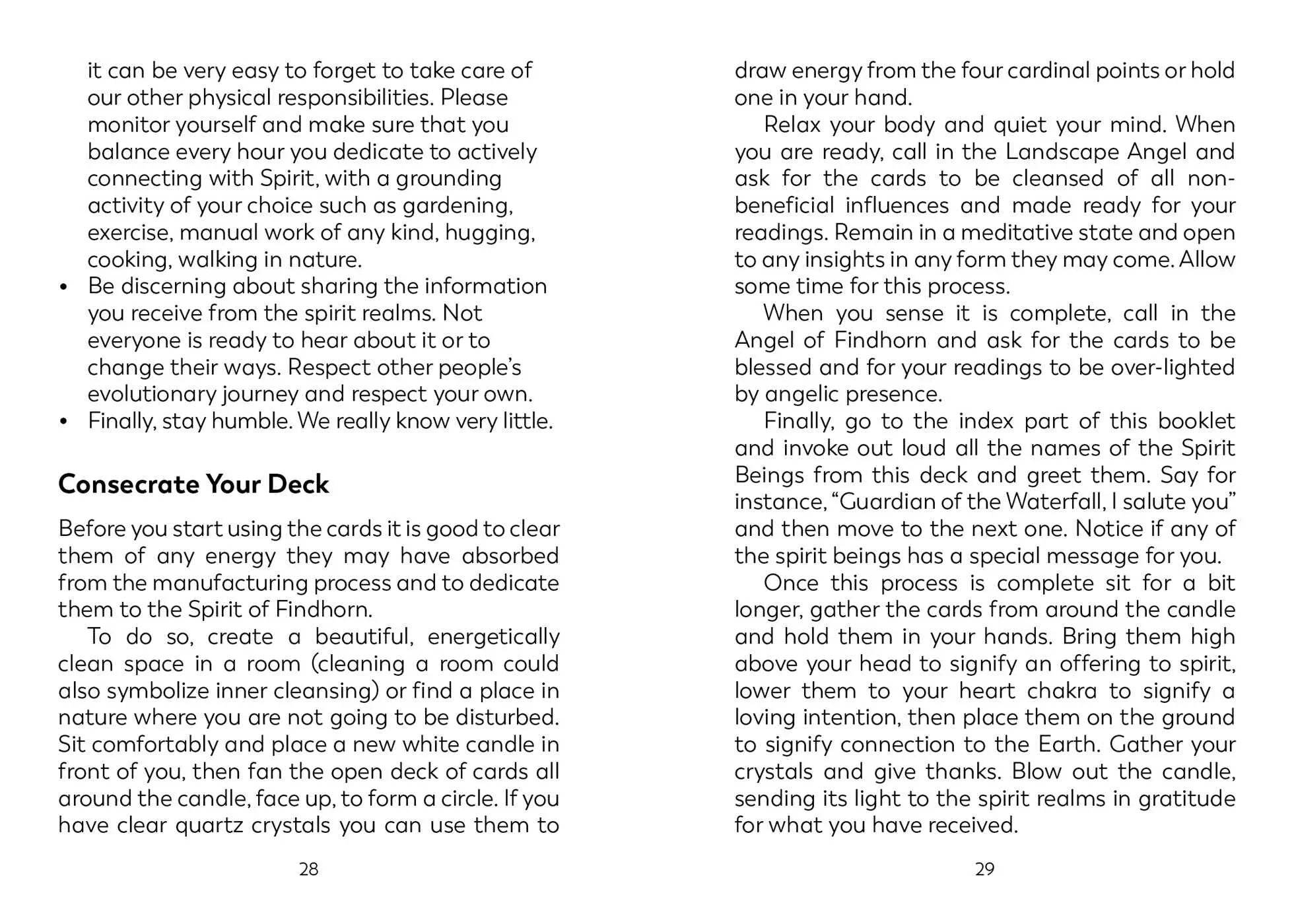 Findhorn Spirit Oracle Cards